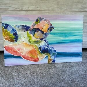 Colorful Sea Turtle Art Print